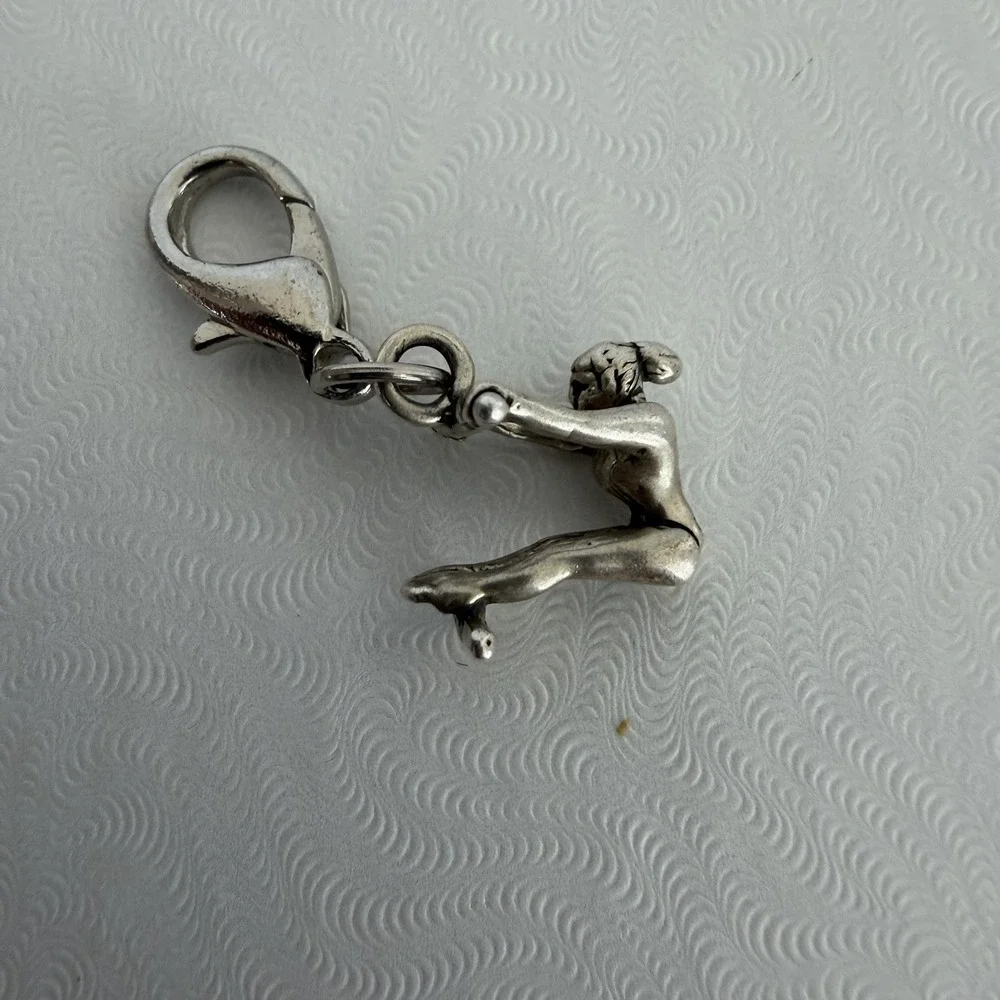 Sterling‎ Silver 925 Uneven Bars Gymnastics Charm 3D Vintage Gymnast Olympics